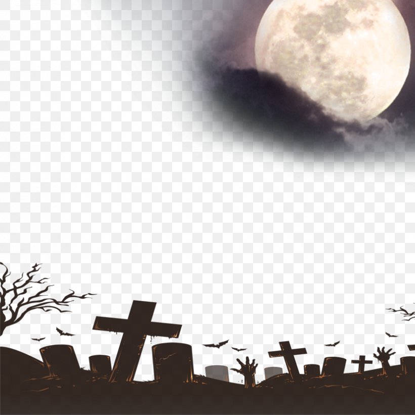 Halloween Wallpaper, PNG, 827x827px, The Halloween Tree, Black And White, Brand, Cemetery, Designer Download Free