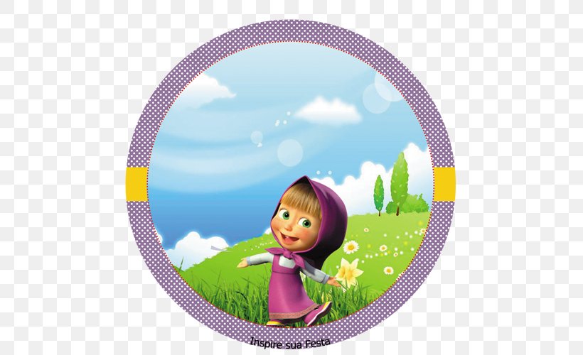 Masha Bear Paper Label Adhesive, PNG, 500x500px, Masha, Adhesive, Bear, Birthday, Convite Download Free