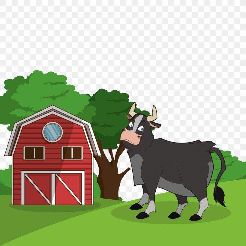 Dairy Cattle, PNG, 1000x1000px, Cattle, Cartoon, Cattle Like Mammal, Cow Goat Family, Dairy Cattle Download Free