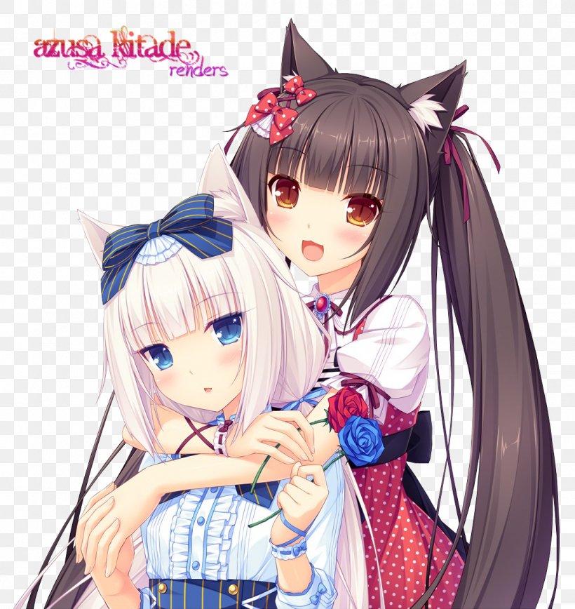 NEKOPARA Vol. 1 Cat Vanilla Chocolate, PNG, 1124x1191px, Watercolor, Cartoon, Flower, Frame, Heart Download Free