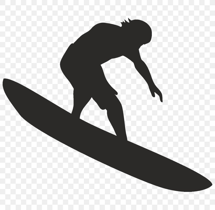 Silhouette Surfing Graphics Surfboard Illustration, PNG, 800x800px, Silhouette, Black And White, Photography, Royaltyfree, Sports Equipment Download Free