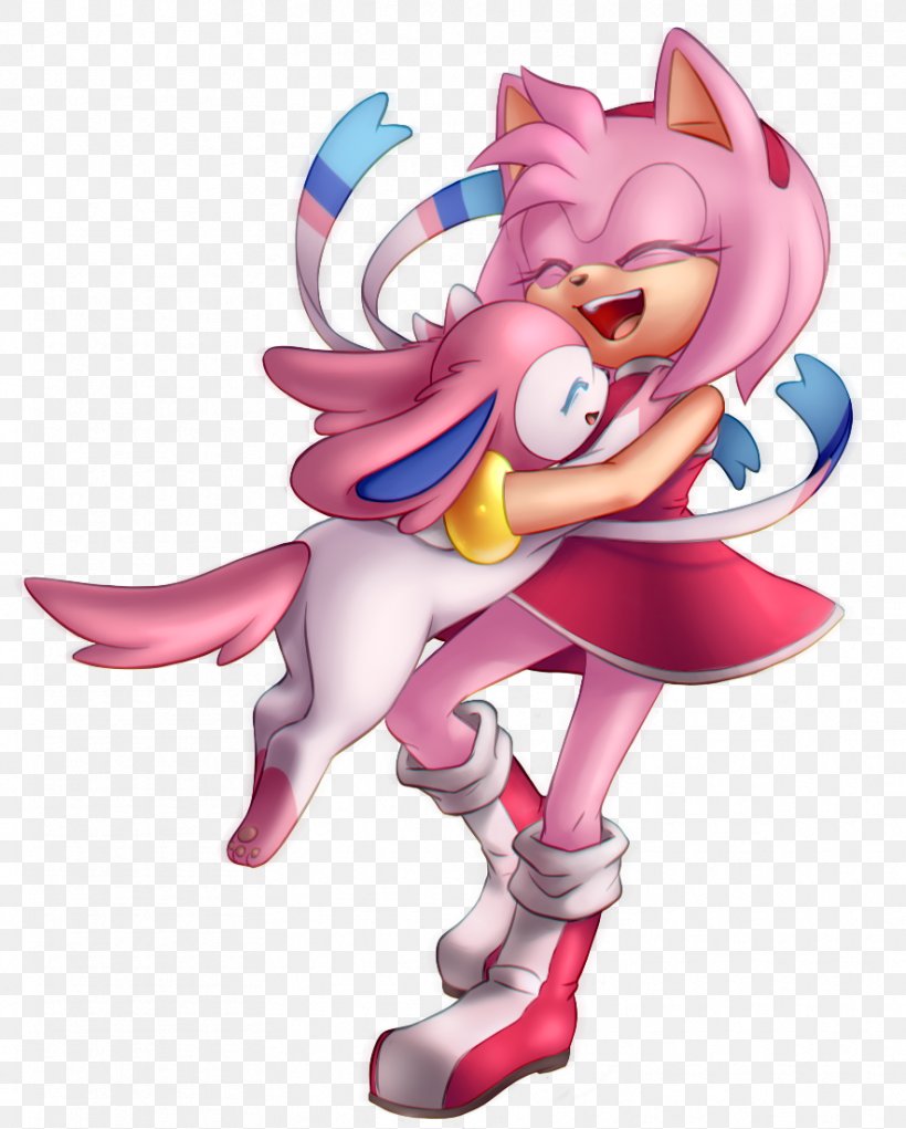 Sonic The Hedgehog Amy Rose Sylveon Character, PNG, 885x1102px, Watercolor, Cartoon, Flower, Frame, Heart Download Free