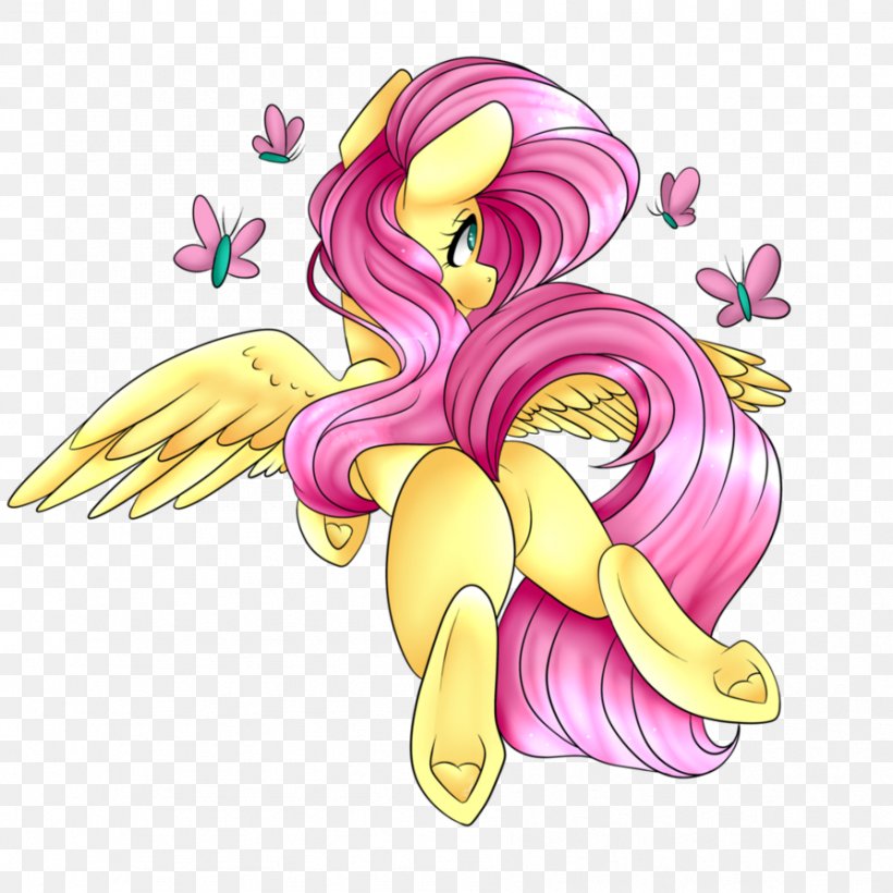 Fluttershy Pony Horse Drawing, PNG, 894x894px, Watercolor, Cartoon, Flower, Frame, Heart Download Free