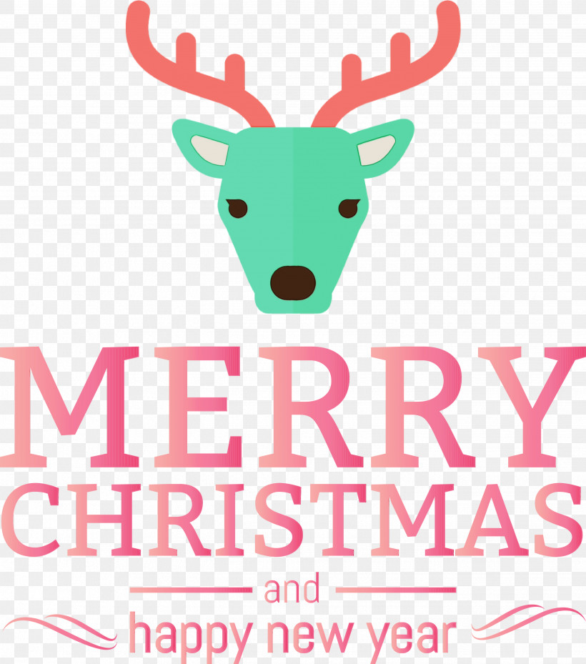 Reindeer, PNG, 2648x3000px, Happy New Year, Biology, Deer, Geometry, Line Download Free