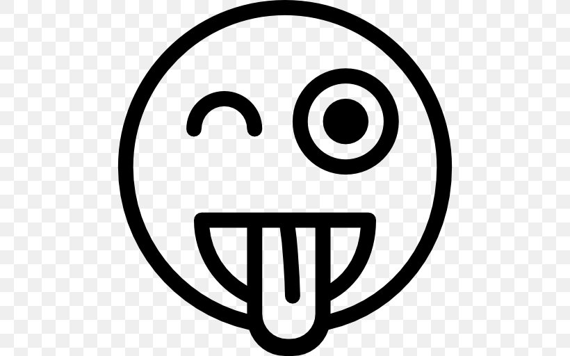 Smiley Emoticon Wink, PNG, 512x512px, Smiley, Black And White, Emoji, Emoticon, Emotion Download Free