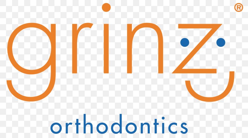 Grinz Orthodontics Logo Brand Clip Art Product, PNG, 800x457px, Logo, Area, Brand, Number, Orange Download Free