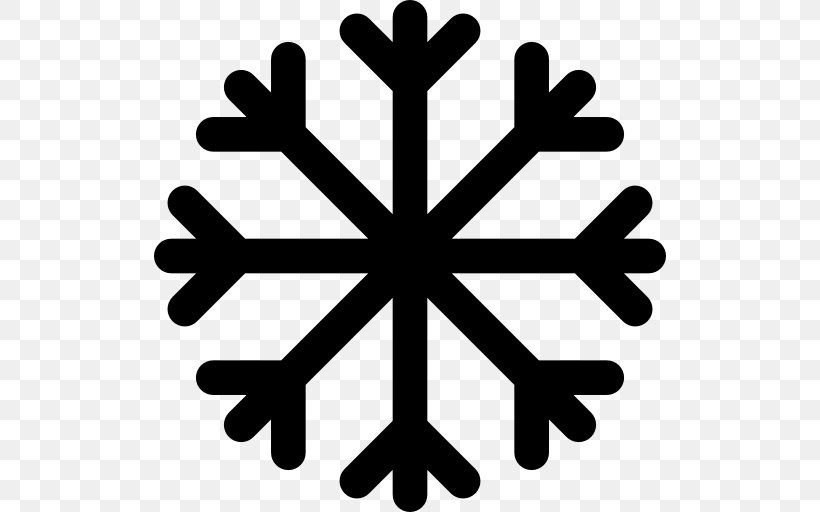 Snowflake Black, PNG, 512x512px, Snowflake, Black And White, Cold, Silhouette, Symbol Download Free