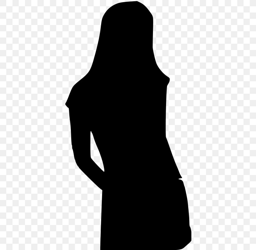 Silhouette Clip Art, PNG, 407x800px, Silhouette, Black, Black And White, Drawing, Dress Download Free