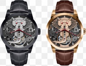 Watch - Automatic Watch Tourbillon Memorigin Strap PNG