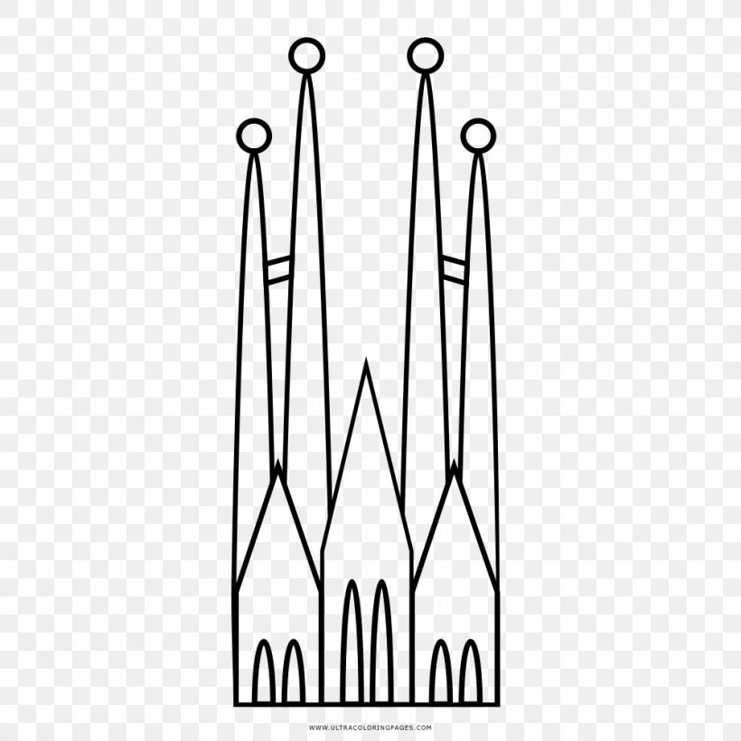 Sagrada Família Drawing Coloring Book Line Art, PNG, 1000x1000px, Sagrada Familia, Area, Black, Black And White, Child Download Free
