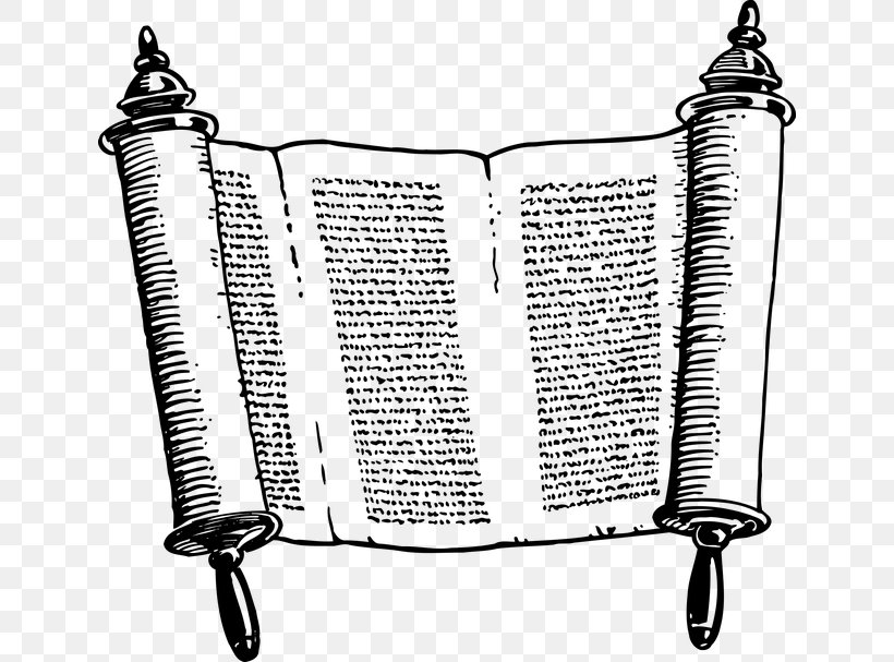 Sefer Torah Scroll Clip Art, PNG, 640x607px, Sefer Torah, Bible, Black And White, Furniture, Jewish Symbolism Download Free