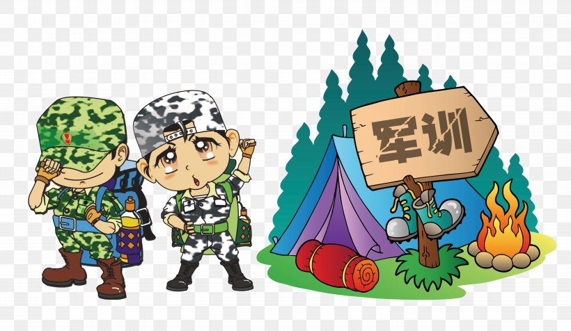 Cartoon Character, Military Training, Summer Camp, Tent, PNG, 5662x3287px, Camping, Art, Blog, Campfire, Camping 3 Download Free
