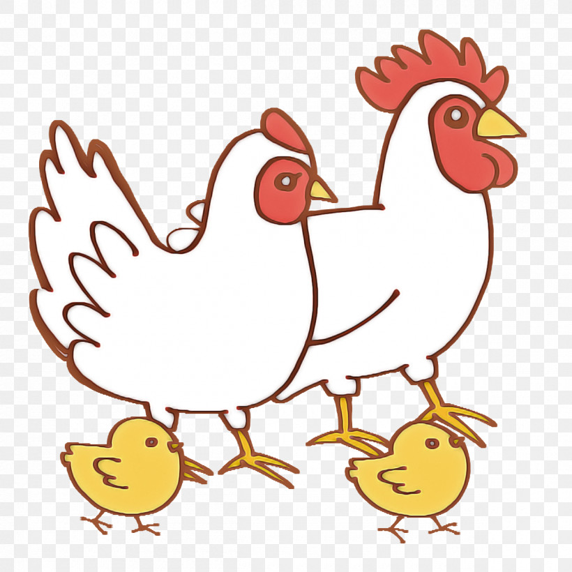Rooster Birds Beak Chicken Water Bird, PNG, 1200x1200px, Rooster, Beak, Birds, Cartoon, Chicken Download Free