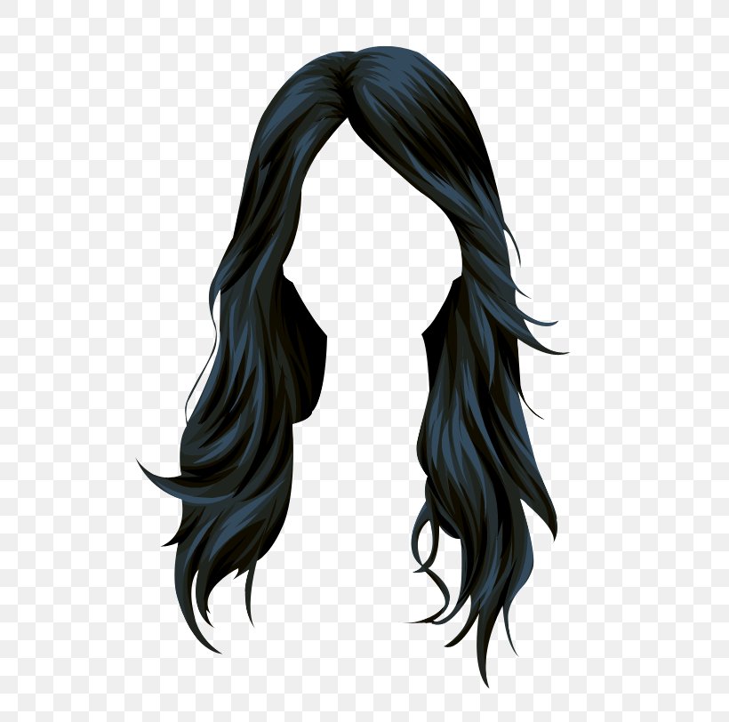 Stardoll Black Hair Wig Long Hair, PNG, 589x812px, Stardoll, Black Hair, Brown Hair, Doll, Hair Download Free