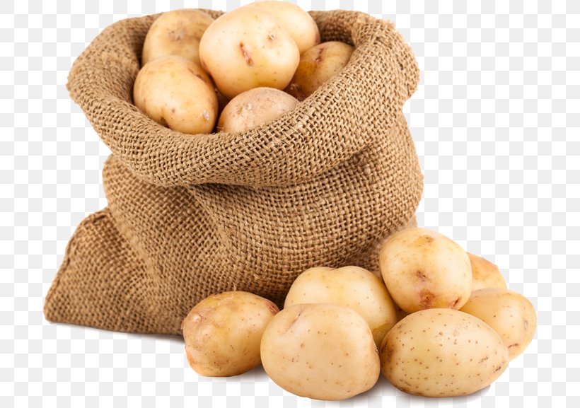 Baked Potato Gunny Sack Potato Varieties Russet Burbank Potato Stock Photography, PNG, 700x577px, Baked Potato, Bag, Cooking, Food, Gunny Sack Download Free
