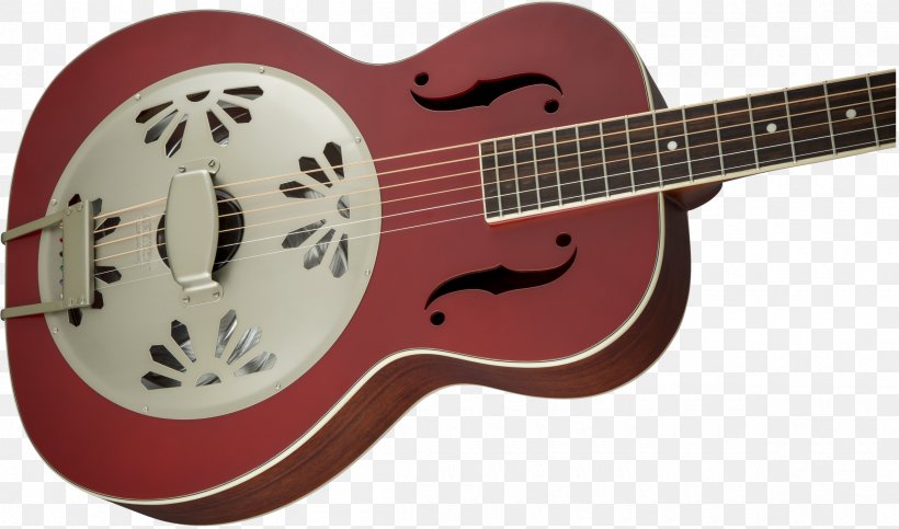 Resonator Guitar Gretsch White Falcon Fender Stratocaster Acoustic Guitar, PNG, 2400x1414px, Watercolor, Cartoon, Flower, Frame, Heart Download Free
