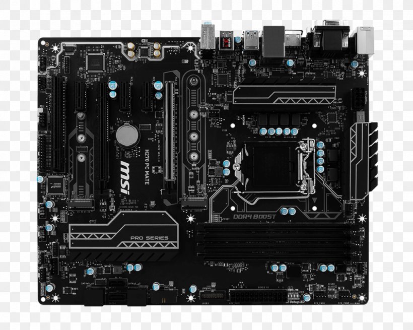Intel LGA 1151 MSI Z270 PC MATE Motherboard MSI H270 GAMING PRO CARBON, PNG, 1024x819px, Intel, Atx, Central Processing Unit, Computer Accessory, Computer Component Download Free