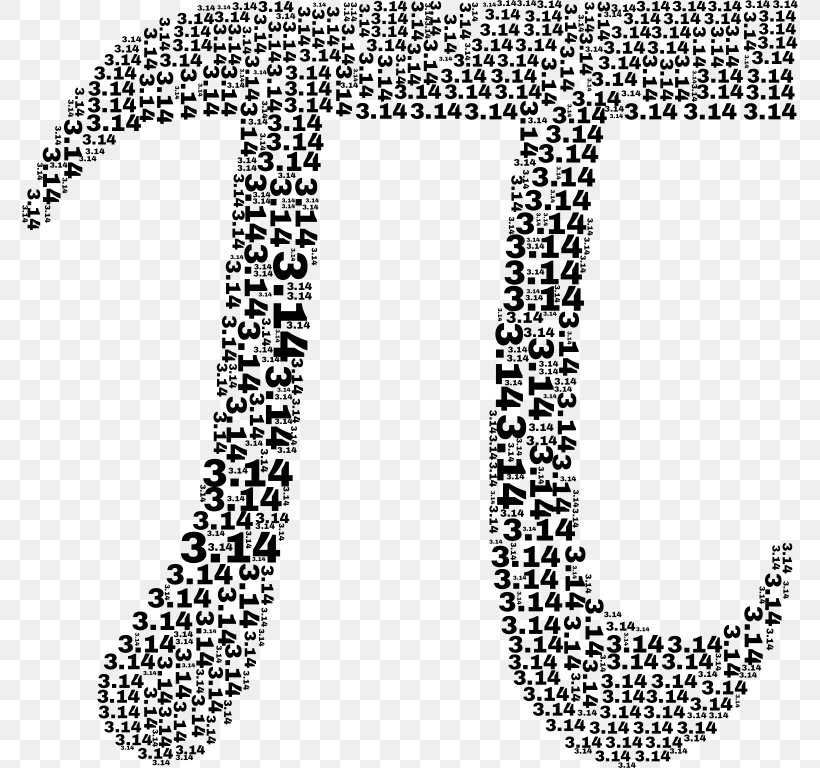 Number Pi Day Circle Clip Art, PNG, 776x768px, Number, Art, Black And White, Body Jewelry, Chain Download Free