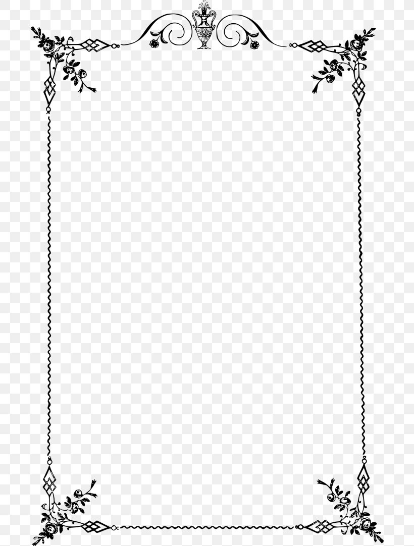 Borders And Frames Clip Art, PNG, 700x1082px, Borders And Frames, Area, Black And White, Body Jewelry, Branch Download Free
