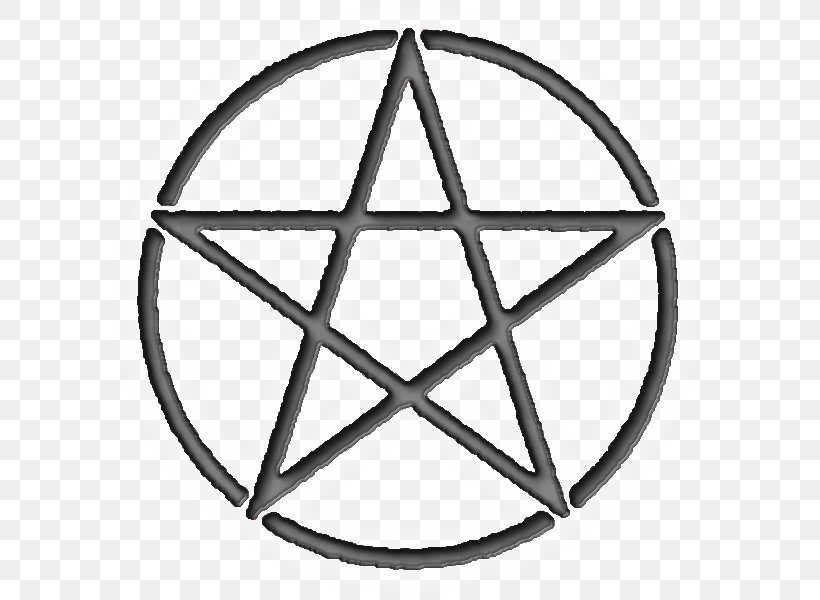 Pentacle Pentagram Symbol Wicca Witchcraft, PNG, 600x600px, Pentacle, Area, Black And White, Definition, Horned God Download Free