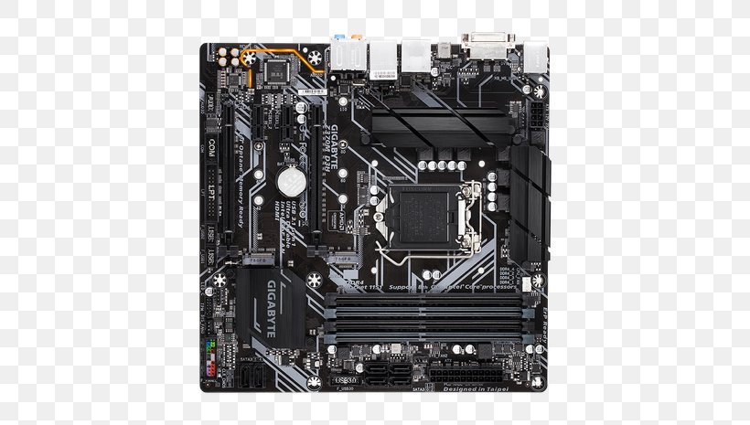 Mainboard Gigabyte Z370M D3H PC Base Intel 1151v2 Form Factor M Motherboard LGA 1151 MicroATX, PNG, 465x465px, Intel, Atx, Central Processing Unit, Coffee Lake, Computer Accessory Download Free
