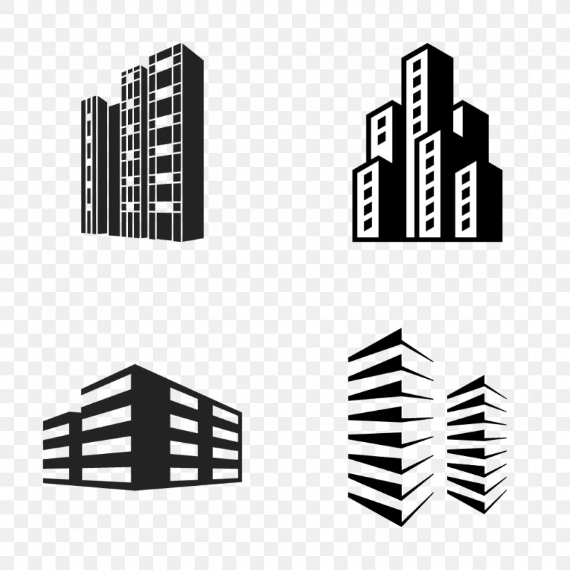 Building Perspective Clip Art, PNG, 1016x1016px, Building, Black And White, Brand, Commercial Building, Graphic Arts Download Free