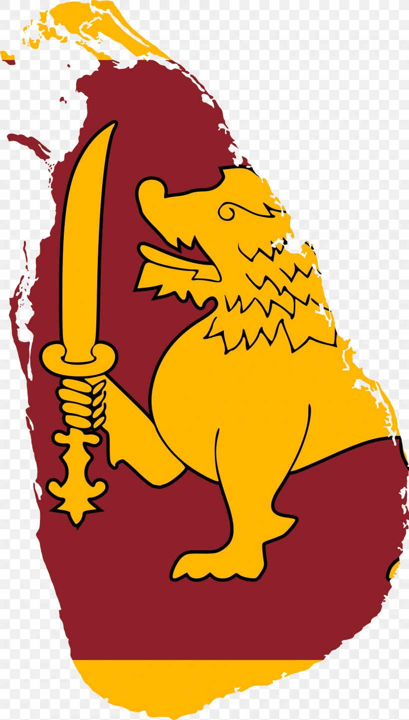 Flag Of Sri Lanka National Flag Country, PNG, 2000x3519px, Sri Lanka, Art, Artwork, Beak, Bird Download Free