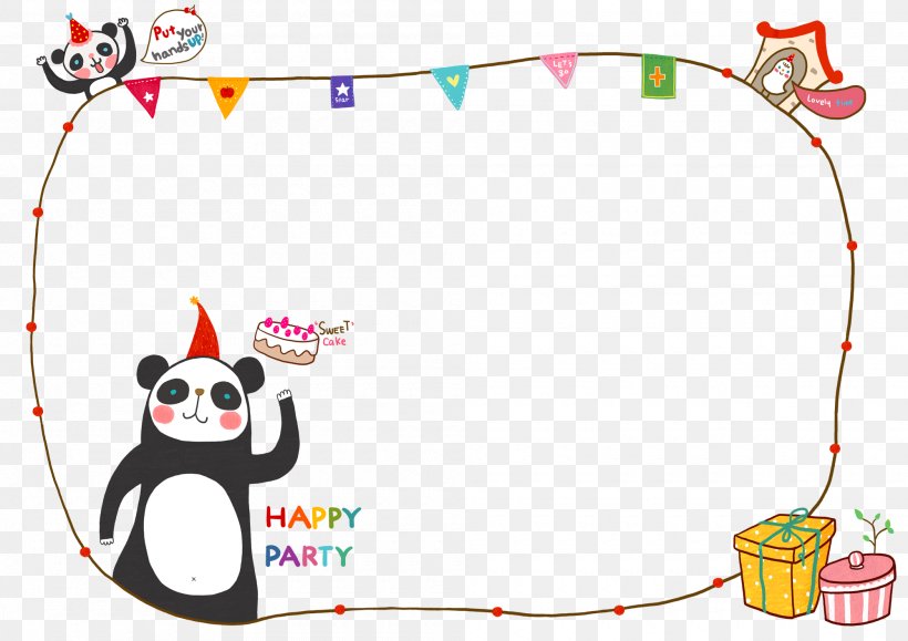 Giant Panda Cartoon Speech Balloon, PNG, 2000x1414px, Watercolor, Cartoon, Flower, Frame, Heart Download Free