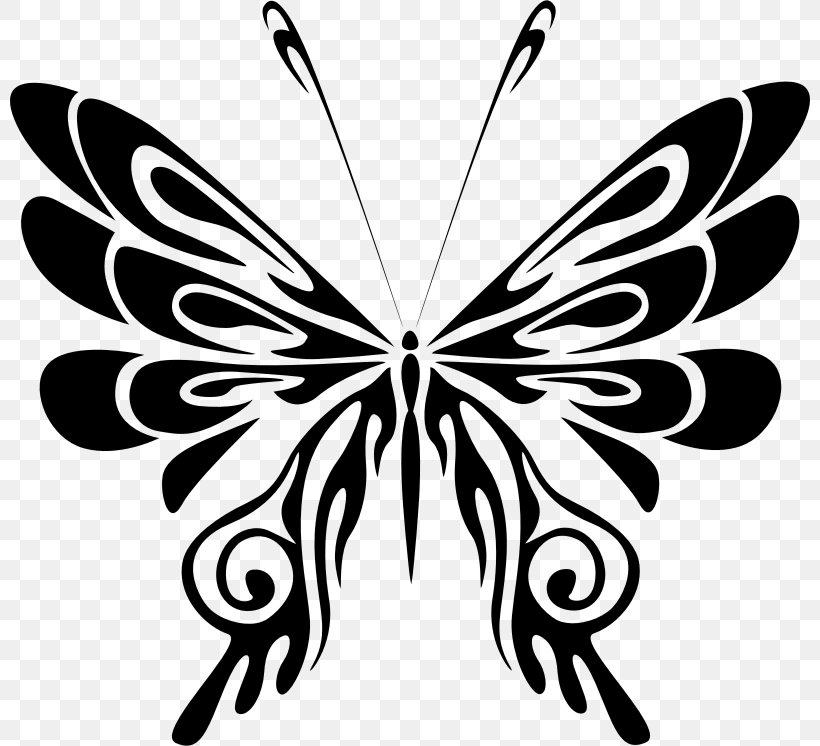 Line Art Butterfly Clip Art, PNG, 800x746px, Line Art, Art, Arthropod, Black And White, Brush Footed Butterfly Download Free