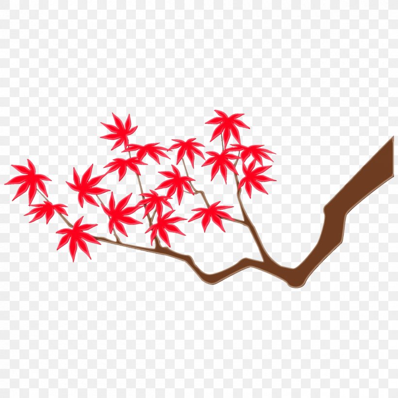 Red Leaf Tree Plant Branch, PNG, 1200x1200px, Watercolor, Branch, Leaf, Maple, Paint Download Free
