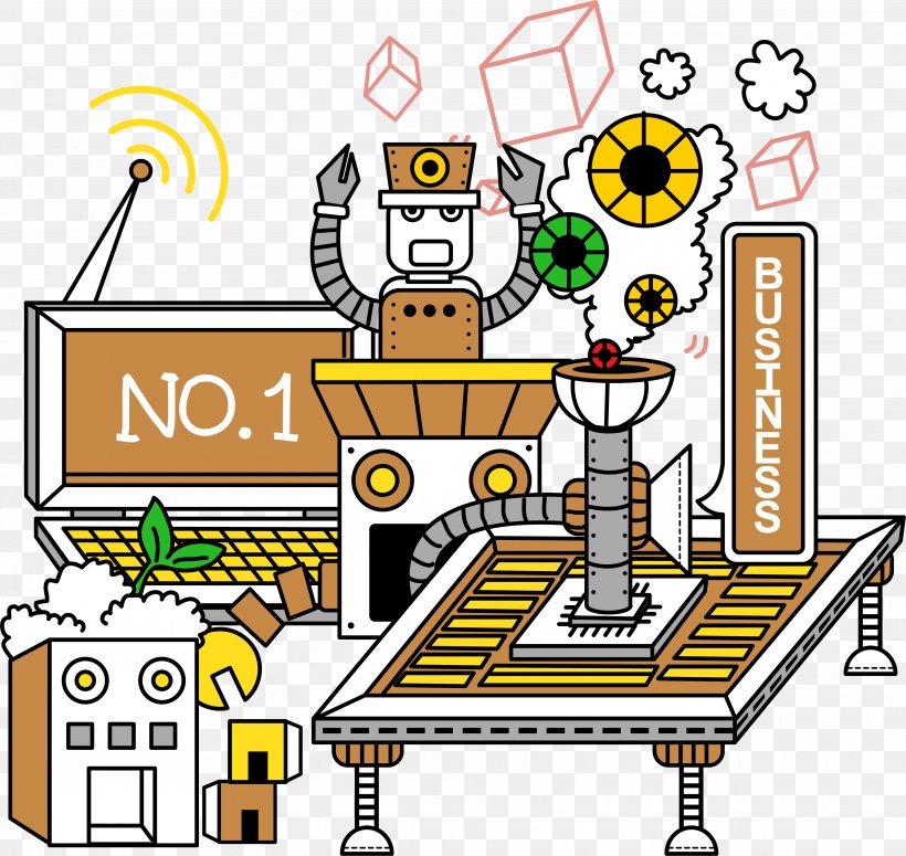 Robot Factory U2013 Builder Game Clip Art, PNG, 3886x3674px, Robot, Area, Artificial Intelligence, Artwork, Cartoon Download Free