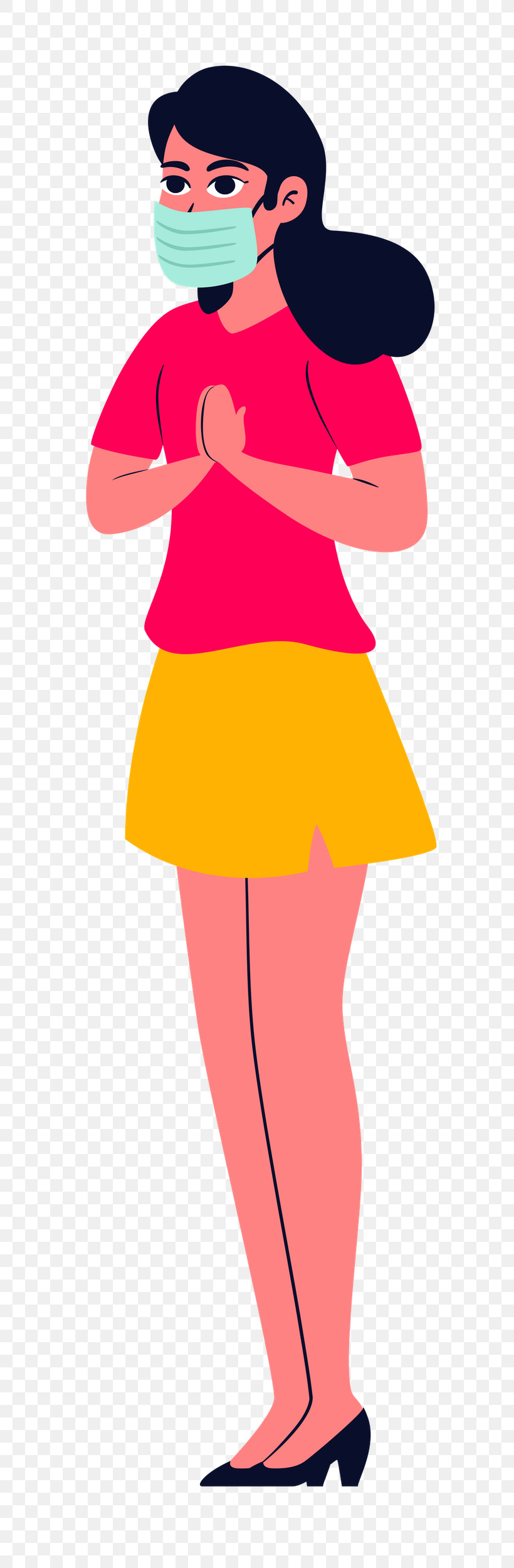 Girl With Mask Girl Mask, PNG, 797x2500px, Girl, Cartoon, Character, Clothing, Human Download Free