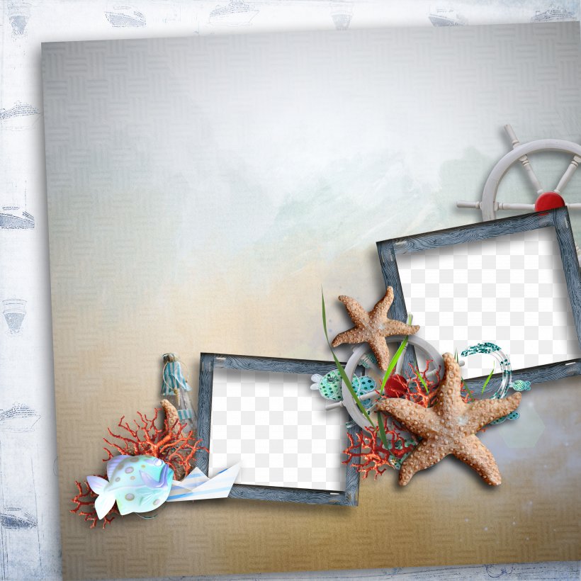 Picture Frame Starfish Paper, PNG, 3600x3600px, Picture Frame, Bricolage, Canvas, Interior Design, Painting Download Free