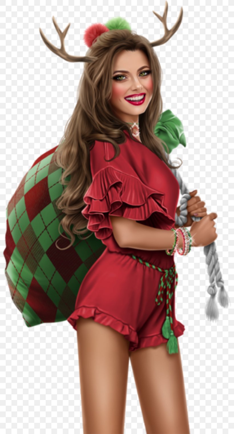 Christmas Design, PNG, 800x1519px, 3 Dimensi, Woman, Artist, Brown Hair, Christmas Day Download Free