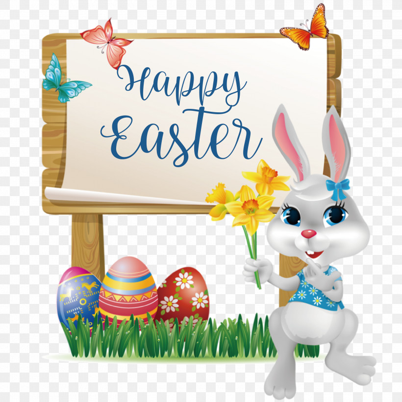 Happy Easter Day Easter Day Blessing Easter Bunny, PNG, 3000x3000px, Happy Easter Day, Cartoon, Christmas Day, Cute Easter, Easter Bunny Download Free