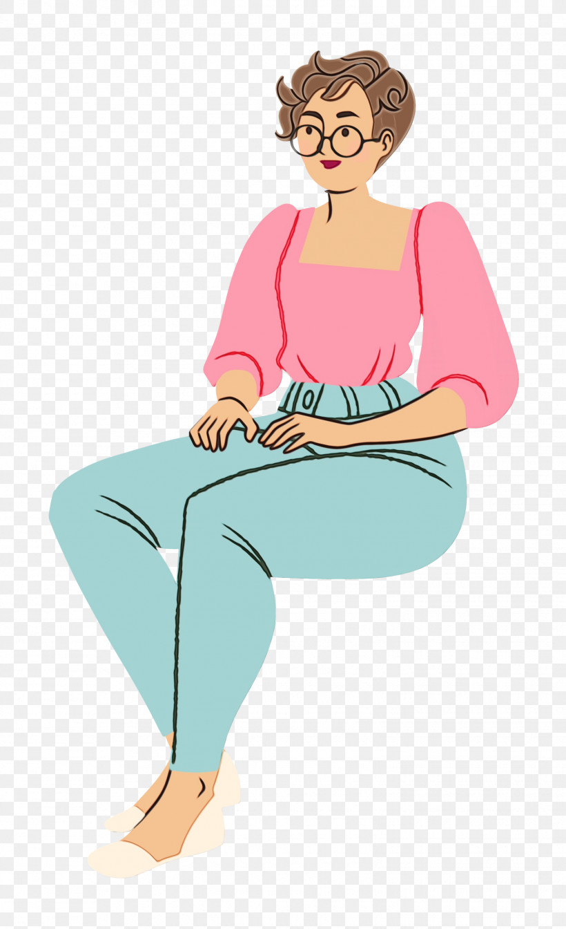 Cartoon Sitting H&m Abdomen Beauty.m, PNG, 1525x2500px, Sitting, Abdomen, Beautym, Cartoon, Girl Download Free