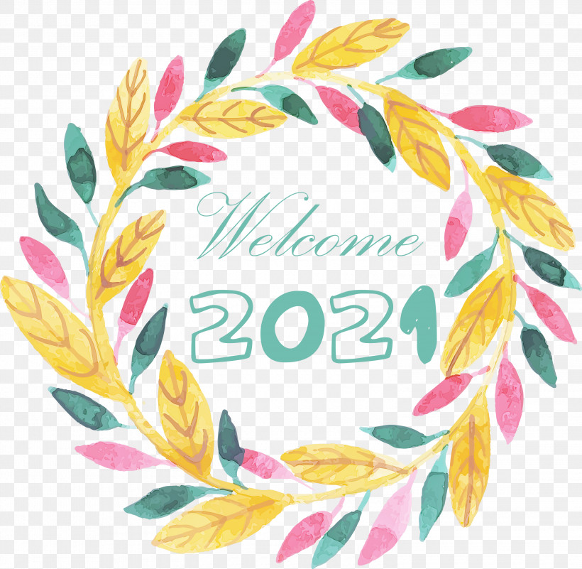 Happy New Year 2021 Welcome 2021 Hello 2021, PNG, 3000x2934px, Happy New Year 2021, Drawing, Floral Design, Flower, Happy New Year Download Free