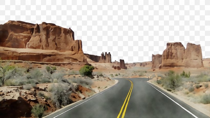 Badlands Road Road Trip Arch Landmark, PNG, 1778x1000px, Watercolor, Arch, Badlands, Formation, Geological Phenomenon Download Free