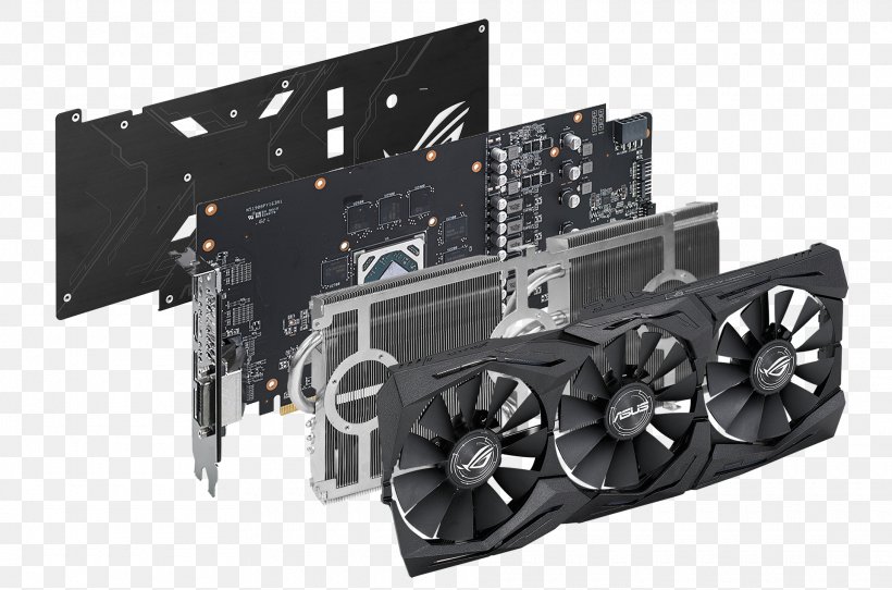 Graphics Cards & Video Adapters NVIDIA GeForce GTX 1070 GDDR5 SDRAM Republic Of Gamers, PNG, 1920x1270px, Graphics Cards Video Adapters, Asus, Automotive Exterior, Computer Cooling, Electronics Accessory Download Free