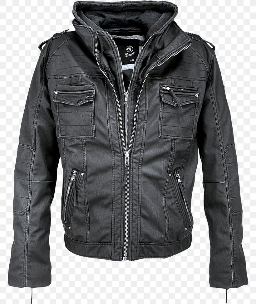 Hoodie Leather Jacket Coat Clothing, PNG, 771x975px, Hoodie, Artificial Leather, Black, Clothing, Clothing Accessories Download Free