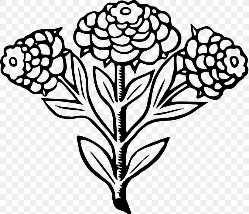 Flower Plant Stem Clip Art, PNG, 2400x2068px, Flower, Artwork, Black And White, Branch, Dahlia Download Free