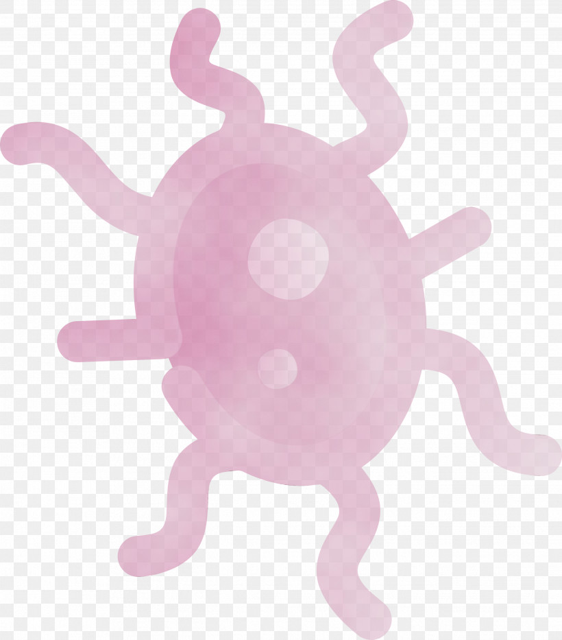 Pink Violet Animation Magenta, PNG, 2636x3000px, Bacteria, Animation, Germs, Magenta, Paint Download Free