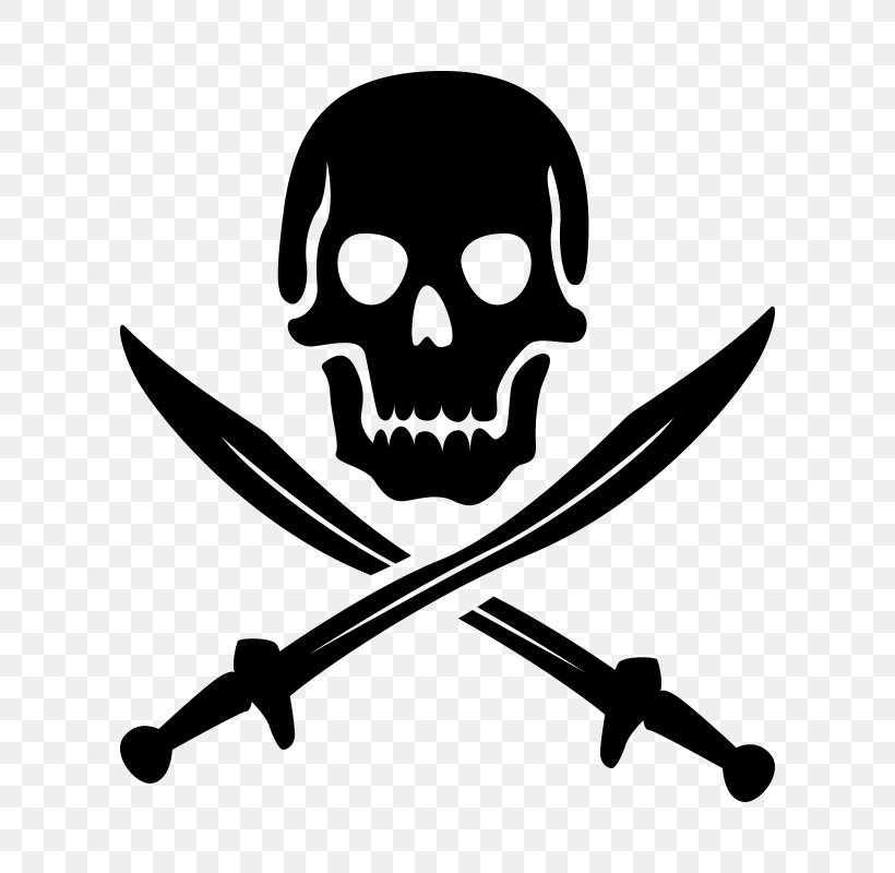 Vector Graphics Jolly Roger Skull And Crossbones Piracy, PNG, 800x800px, Jolly Roger, Art, Automotive Decal, Blackandwhite, Boating Download Free
