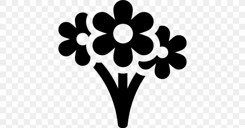 Flower Bouquet Icon Design, PNG, 1200x630px, Flower, Black, Black And White, Floral Design, Flower Bouquet Download Free