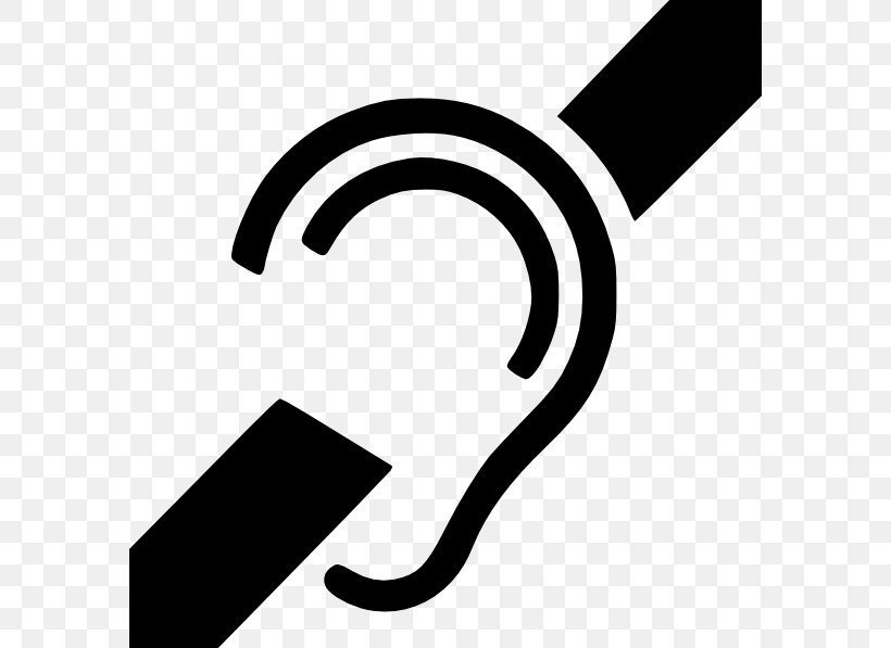 Deaf Culture Hearing Loss Symbol Sign Language Clip Art, PNG, 582x597px, Deaf Culture, Audiology, Black, Black And White, Brand Download Free