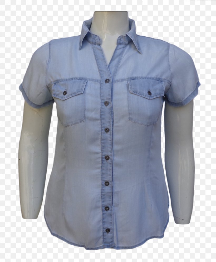 Blouse Blue Shirt Jeans Lyocell, PNG, 825x1000px, Blouse, Blue, Button ...