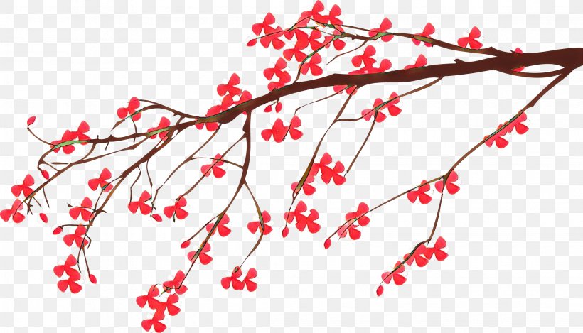 Branch Red Twig Tree Plant, PNG, 2243x1285px, Cartoon, Branch, Chinese Hawthorn, Flower, Hawthorn Download Free