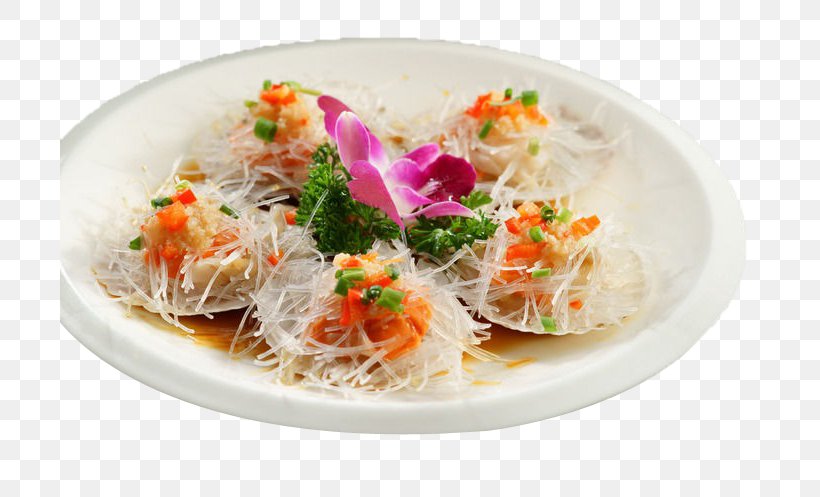 Chinese Cuisine Clam Steaming Scallop Garlic, PNG, 700x497px, Chinese Cuisine, Asian Food, Braising, Cellophane Noodles, Chinese Food Download Free