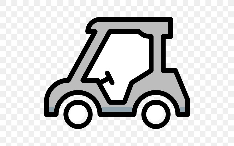 Car Golf Buggies Vehicle Clip Art, PNG, 512x512px, Car, Area, Automotive Design, Black And White, Golf Download Free