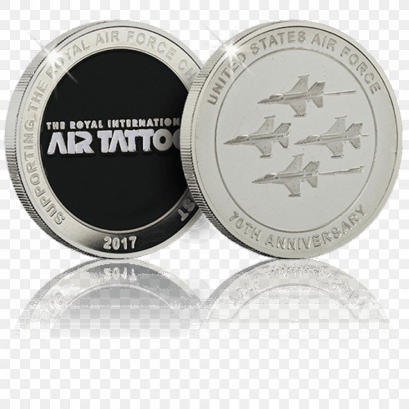 Commemorative Coin Silver Royal Air Force World Challenge Coins, PNG, 1000x1000px, Coin, Brand, Challenge Coin, Commemorative Coin, Currency Download Free